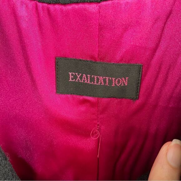 Exaltation Women’s Wool Blend 3/4 Sleeve Long Coat size 42 10US - Picture 3 of 4